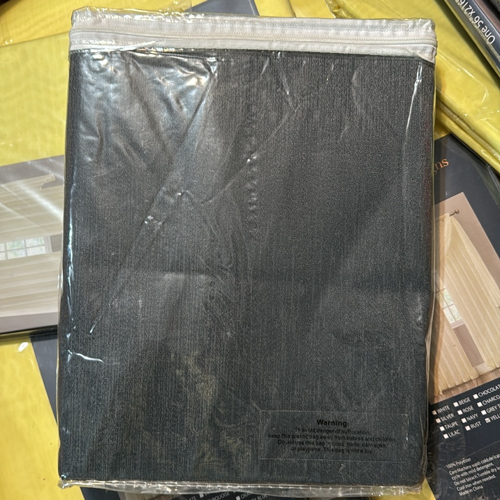 Madison Charcoal 2 Blackout window panels with grommets - Picture 4 of 4